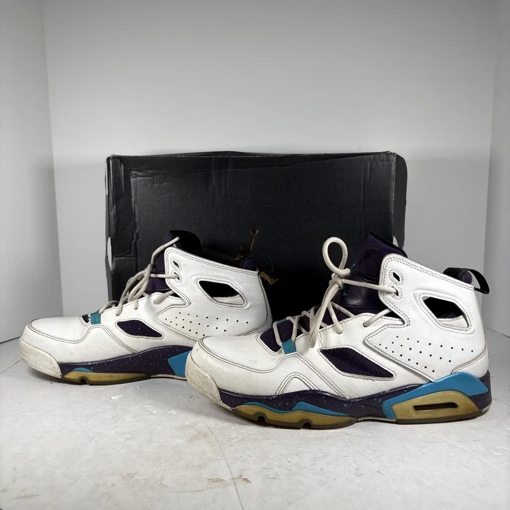 Size‎ 8 Nike Air Jordan Flight Club 91 White Blue Lagoon 555475-105